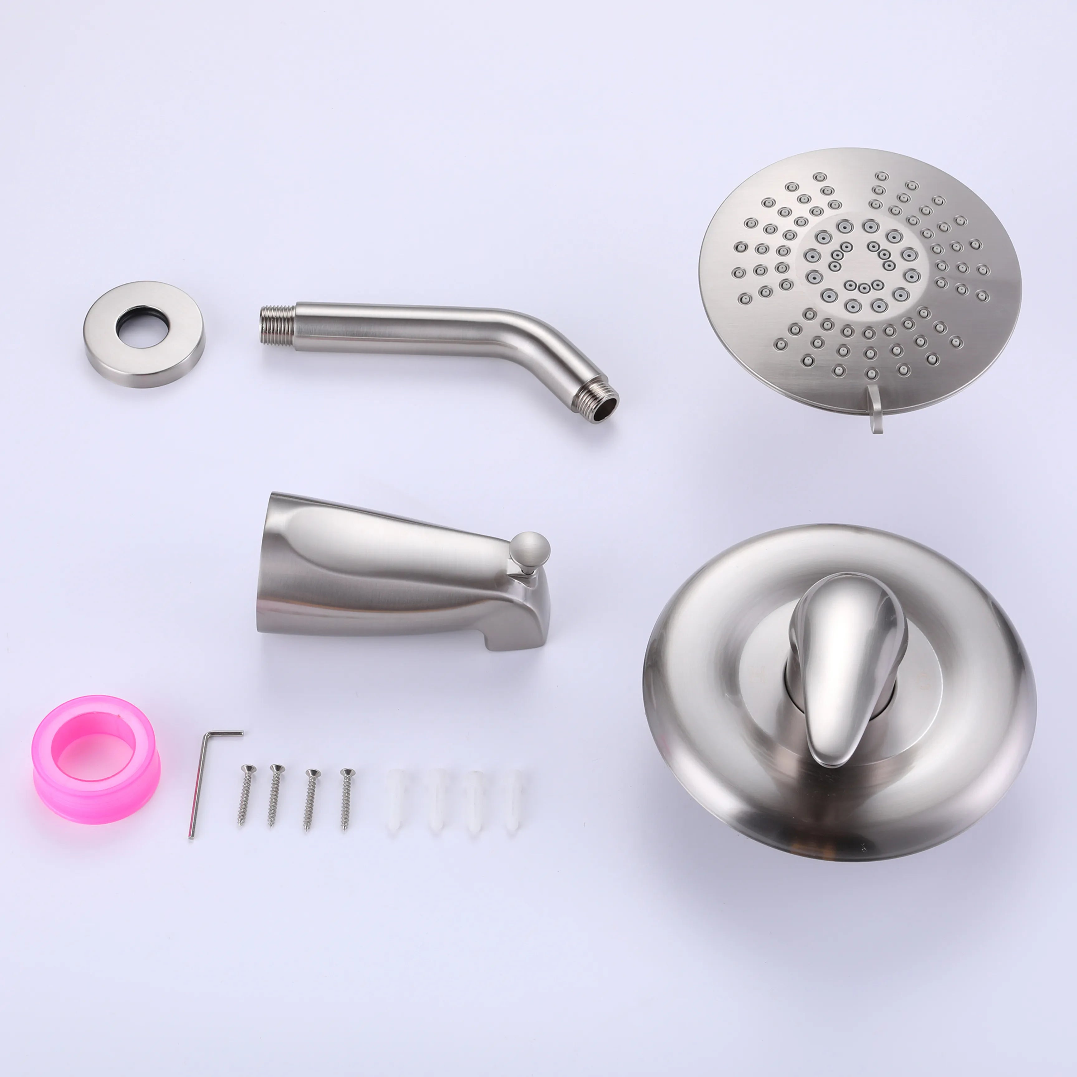 Brushed Nickel Shower Faucet Set With Bathtub Tap(Pressure Balance Valve cUPC ertification)