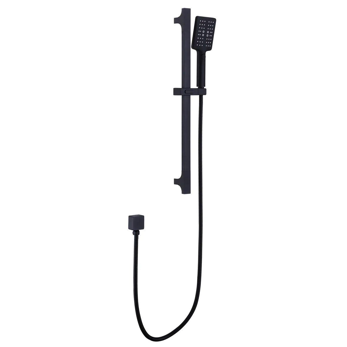 Matte Black Handheld Shower Head With Slide Bar And Hose ( Main Body or Valve Not Included )