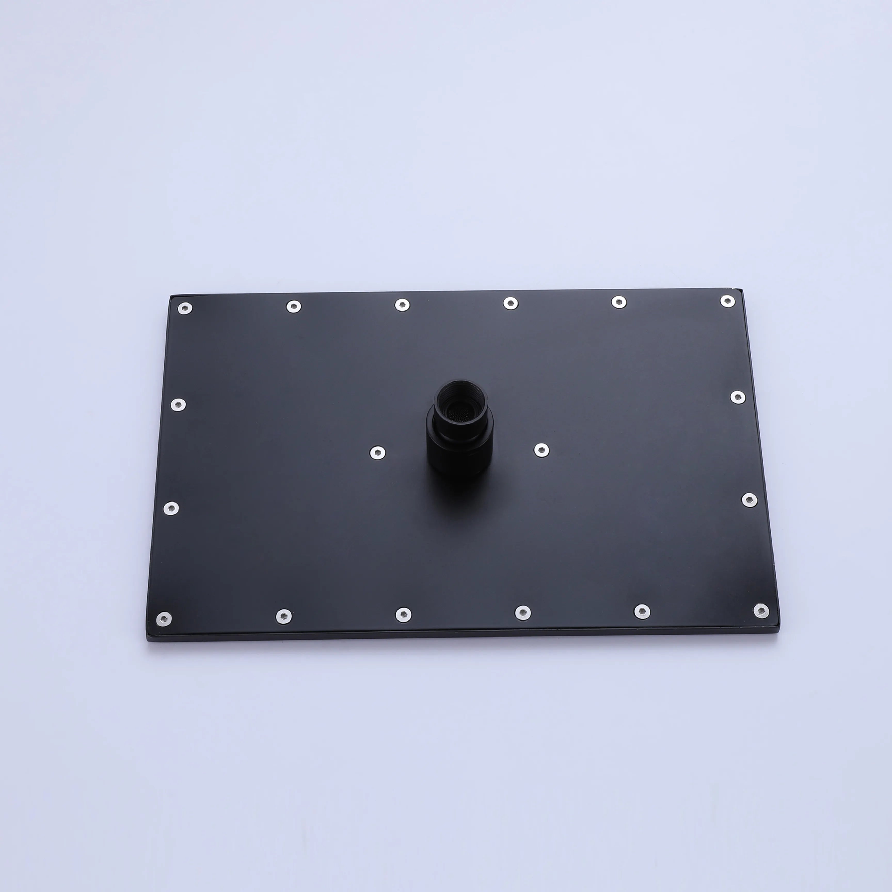 2-Function Matte Black Brushed Gold Ceiling Mount Shower System With Embedded Box