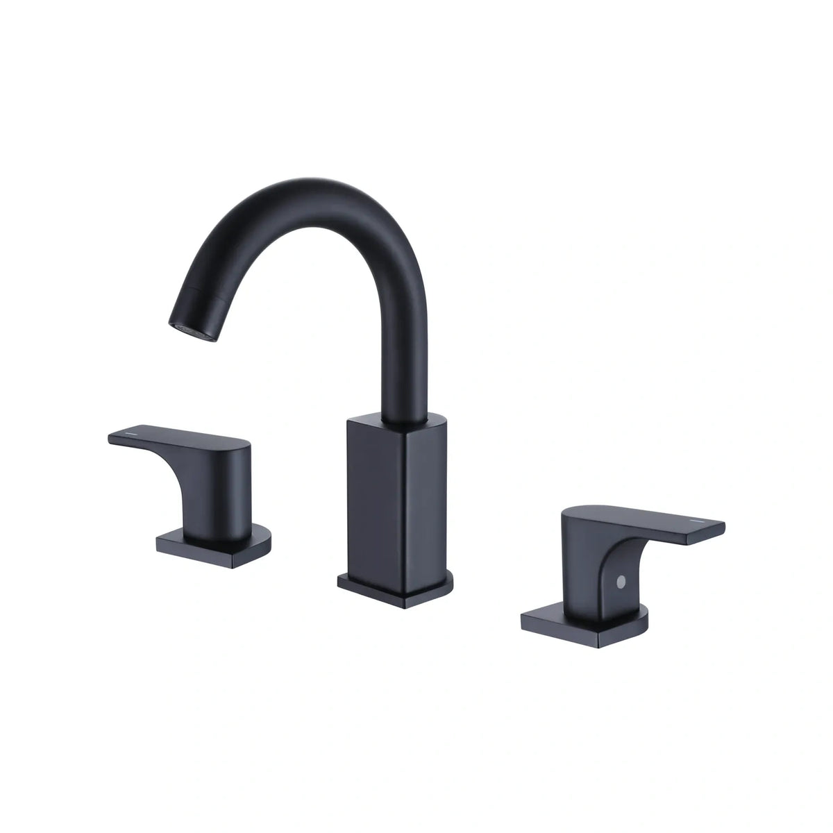 Matte Black Two Handle Widespread Bathroom Sink Faucet