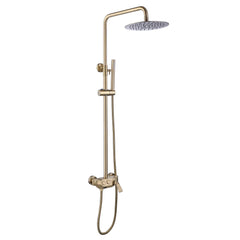 3-Function Bathroom Shower System With Slide Bar In Brushed Gold-RB1042