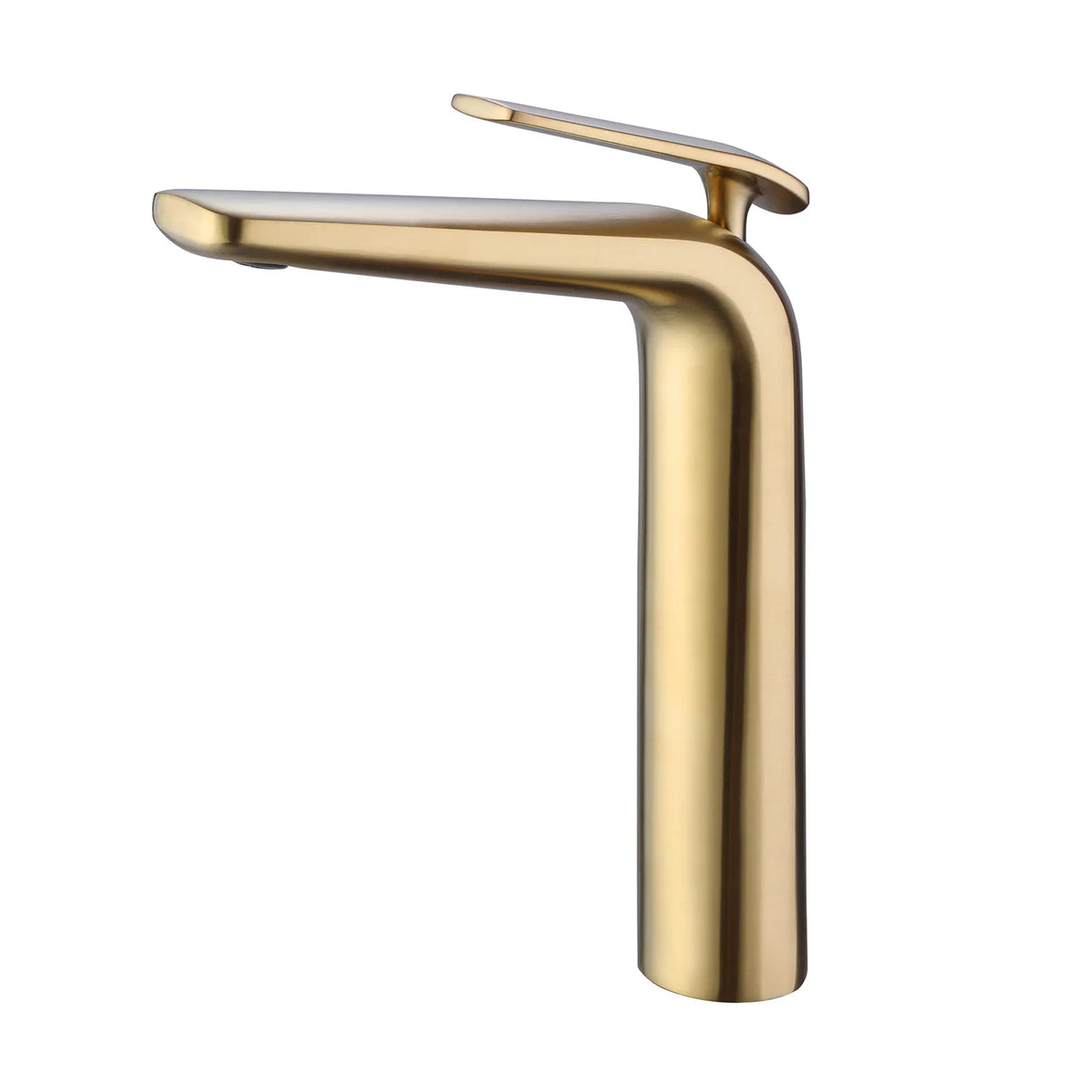 Single Handle 1-Hole Tall Bathroom Sink Faucet In Brushed Gold Matte Black