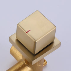 Two Handle 3-Hole Bathroom Sink Faucet In Brushed Gold