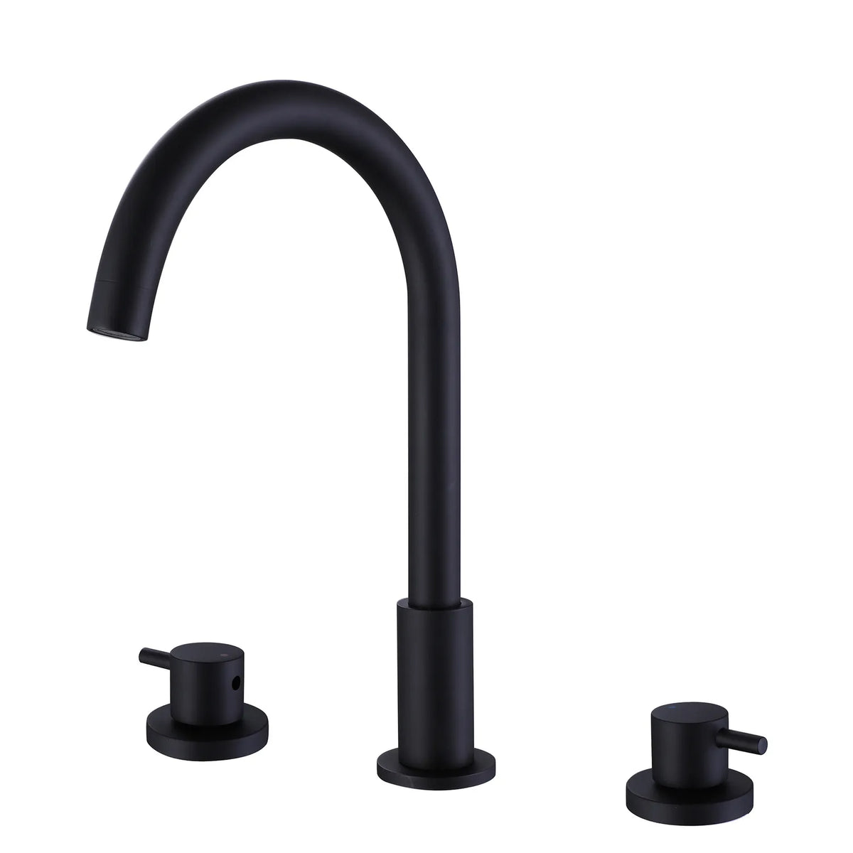 Matte Black Brushed Gold Two Handle 3-Hole Bathroom Sink Faucet