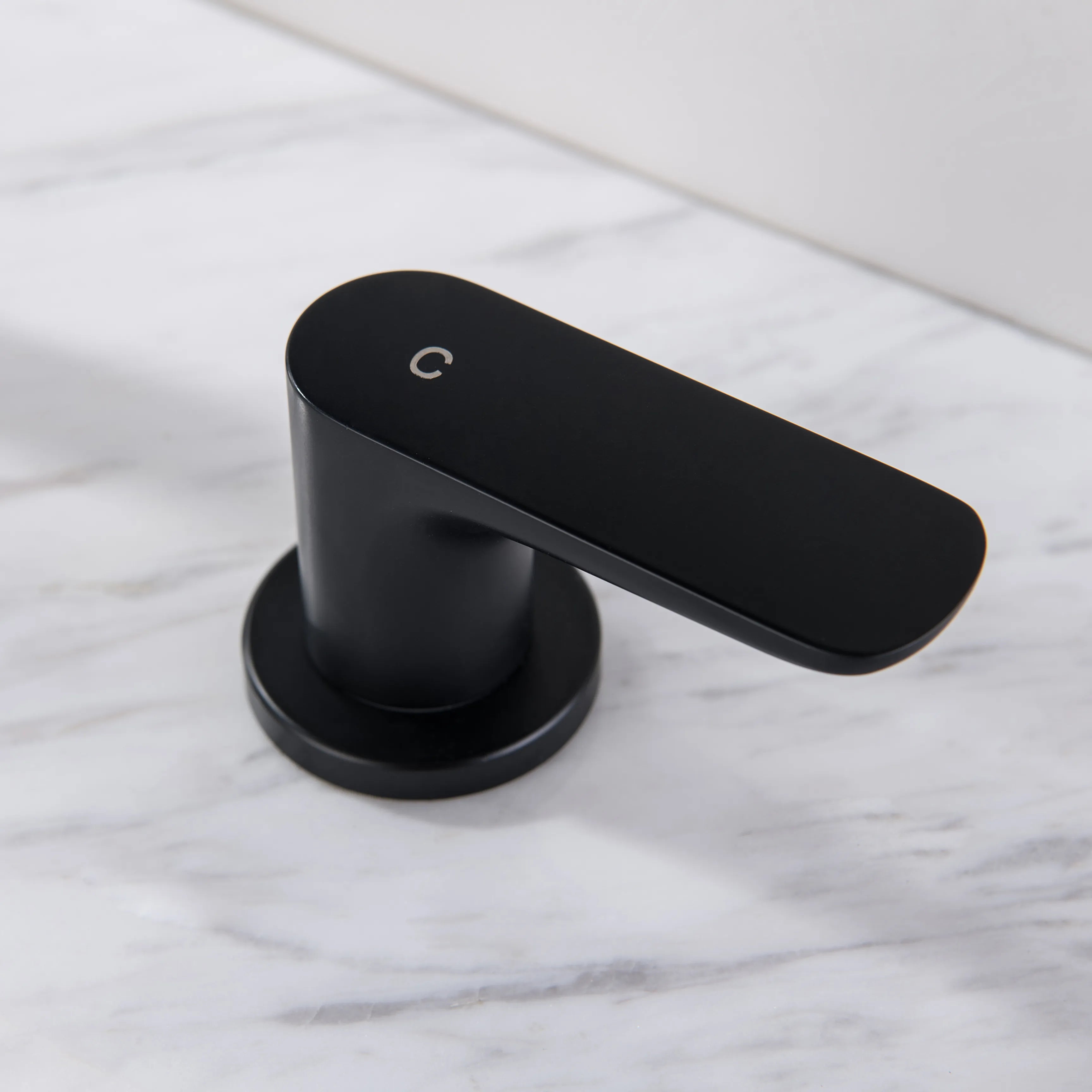 Two-Handle 3 Hole Bathroom Sink Faucet In Brushed GoldMatte Black