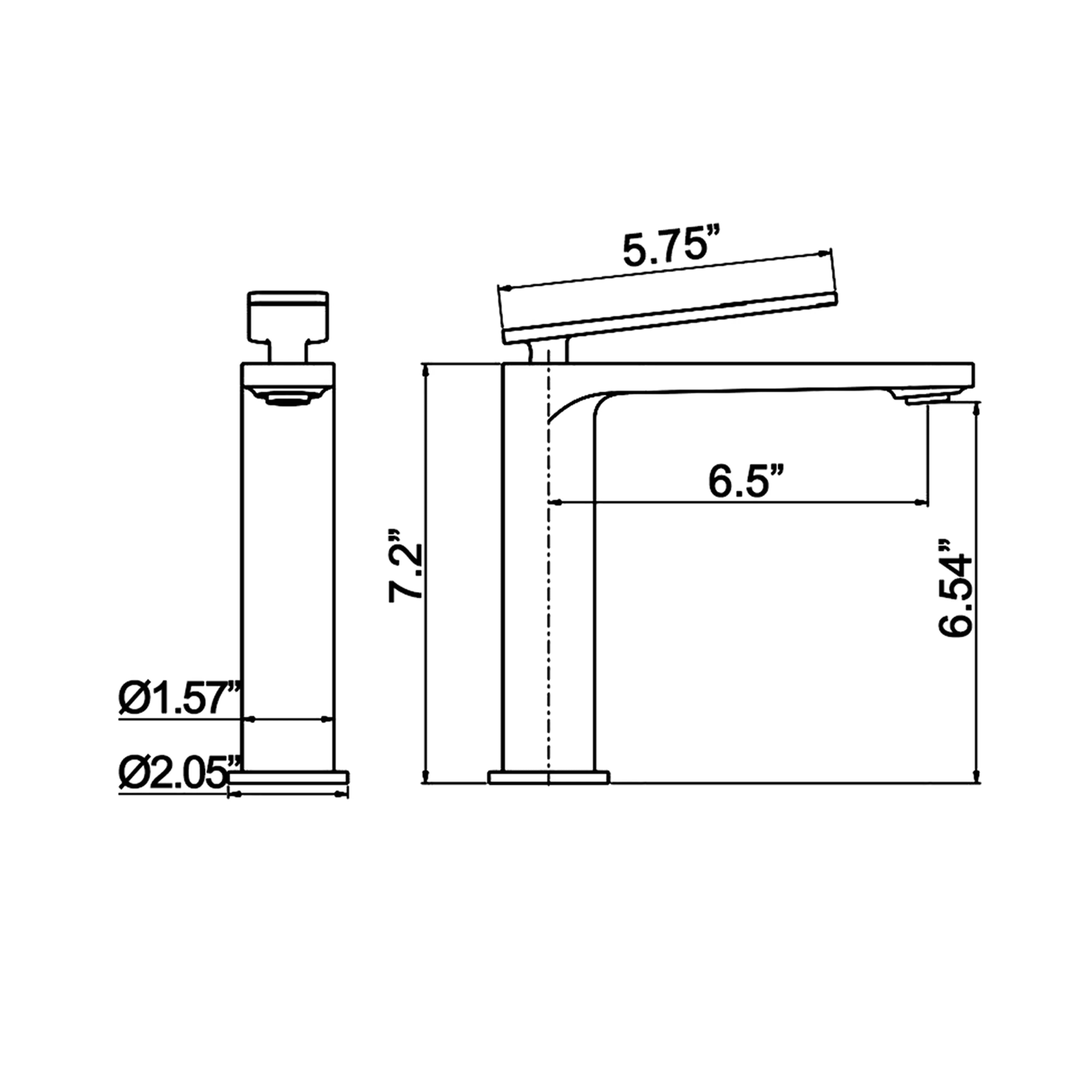 Single Handle 1-Hole Bathroom Sink Faucet In Matte Black