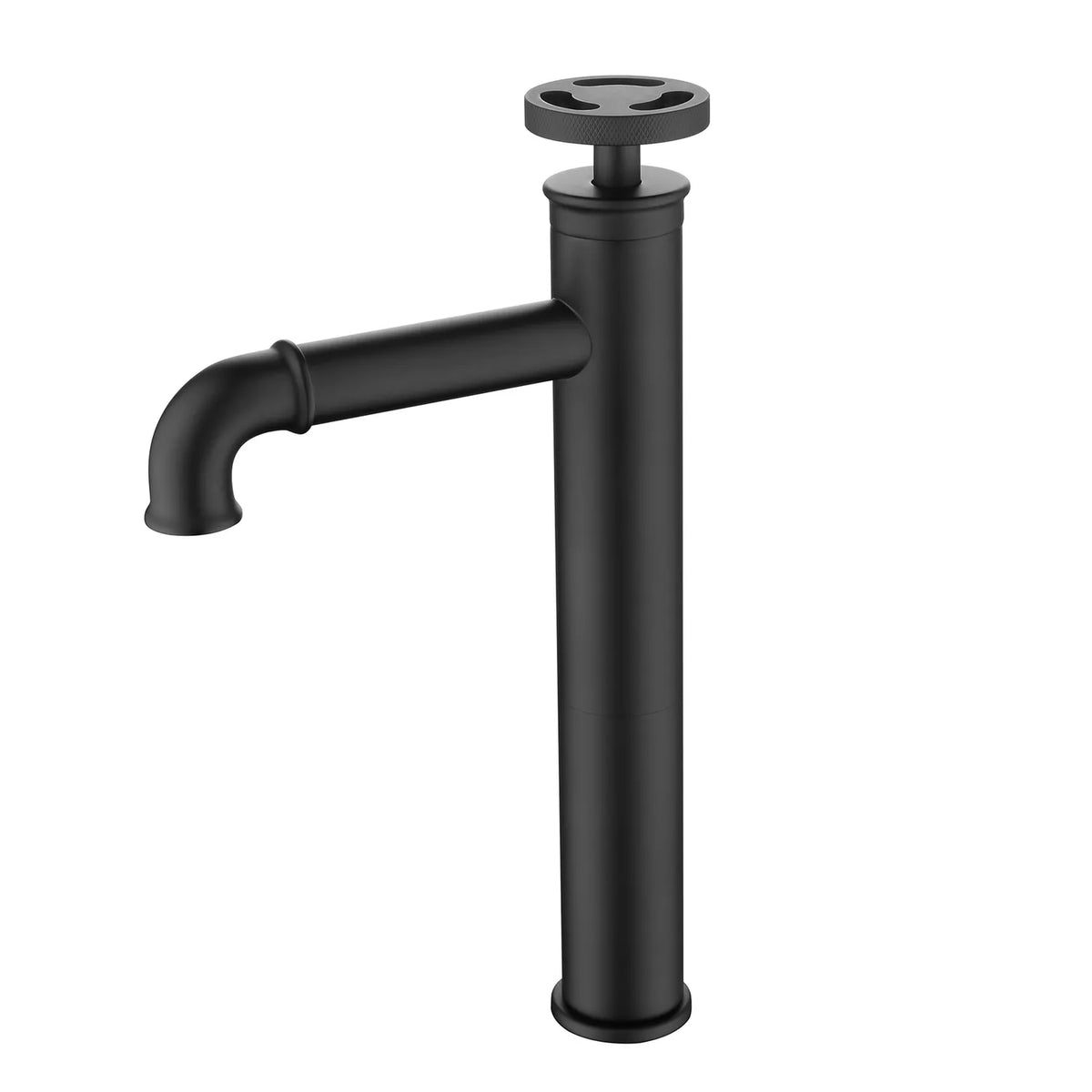 Matte Black Deck Mount Single Handle Vessel Sink Faucet