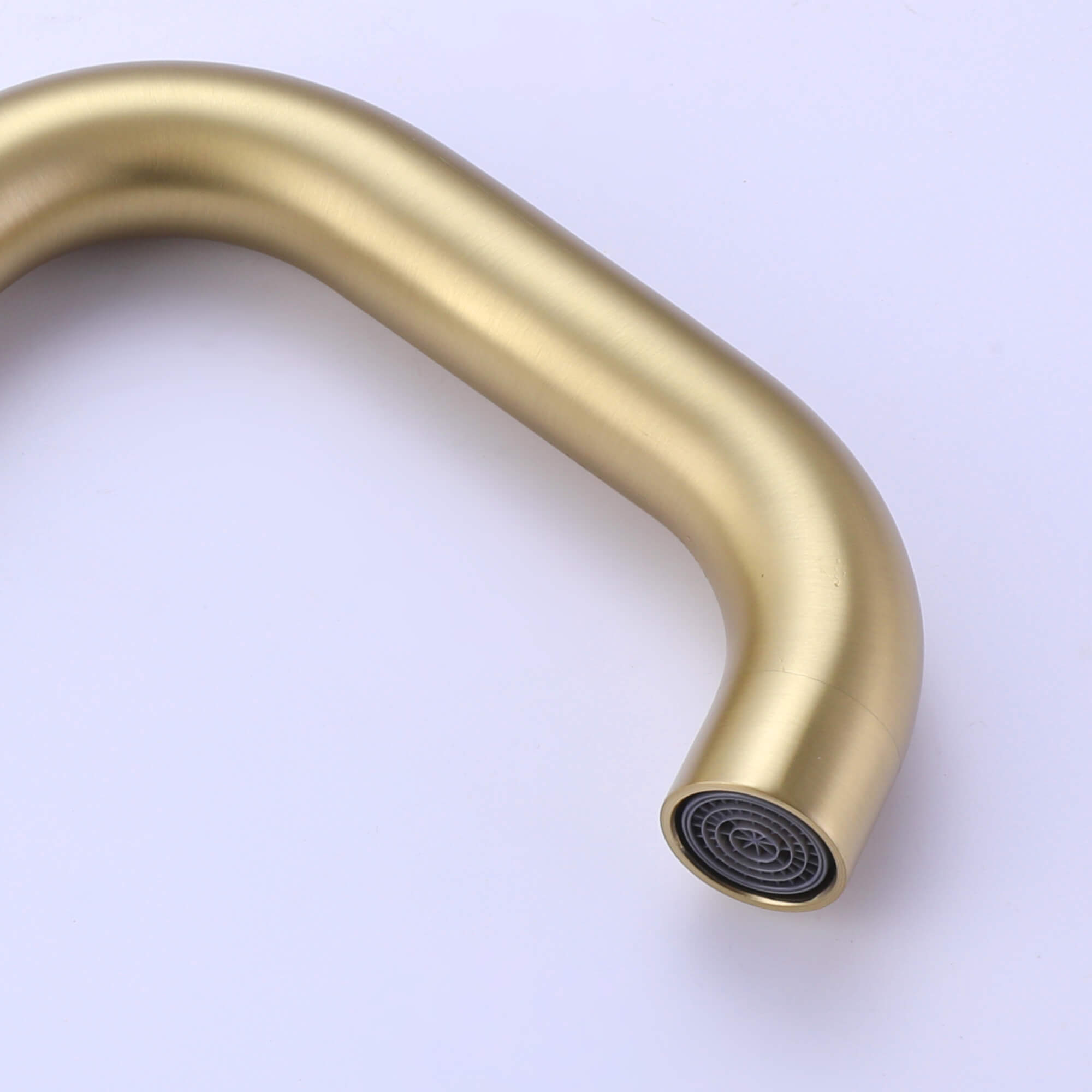 180° Swivel Gooseneck Spout Widespread Bathroom Faucet with Dual Handles