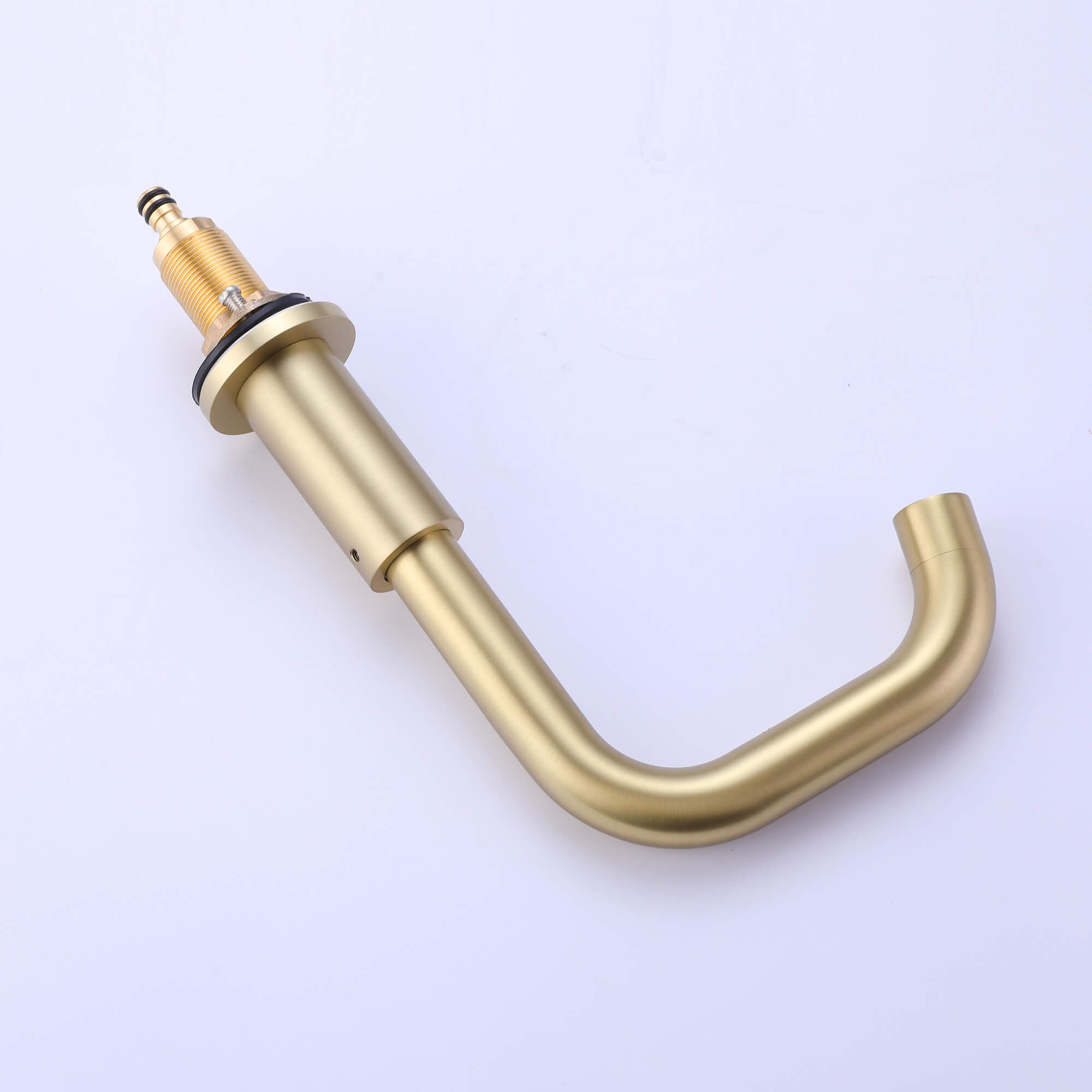 180° Swivel Gooseneck Spout Widespread Bathroom Faucet with Dual Handles
