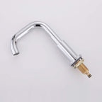 Brass 180° Swivel Gooseneck Spout Widespread Bathroom Faucet with Dual Handles