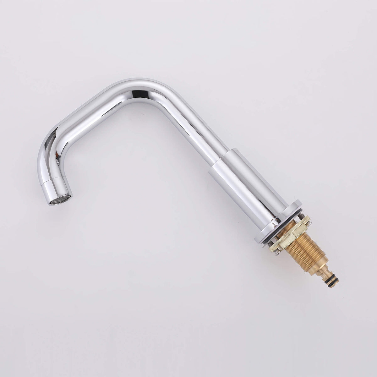 Brass 180° Swivel Gooseneck Spout Widespread Bathroom Faucet with Dual Handles