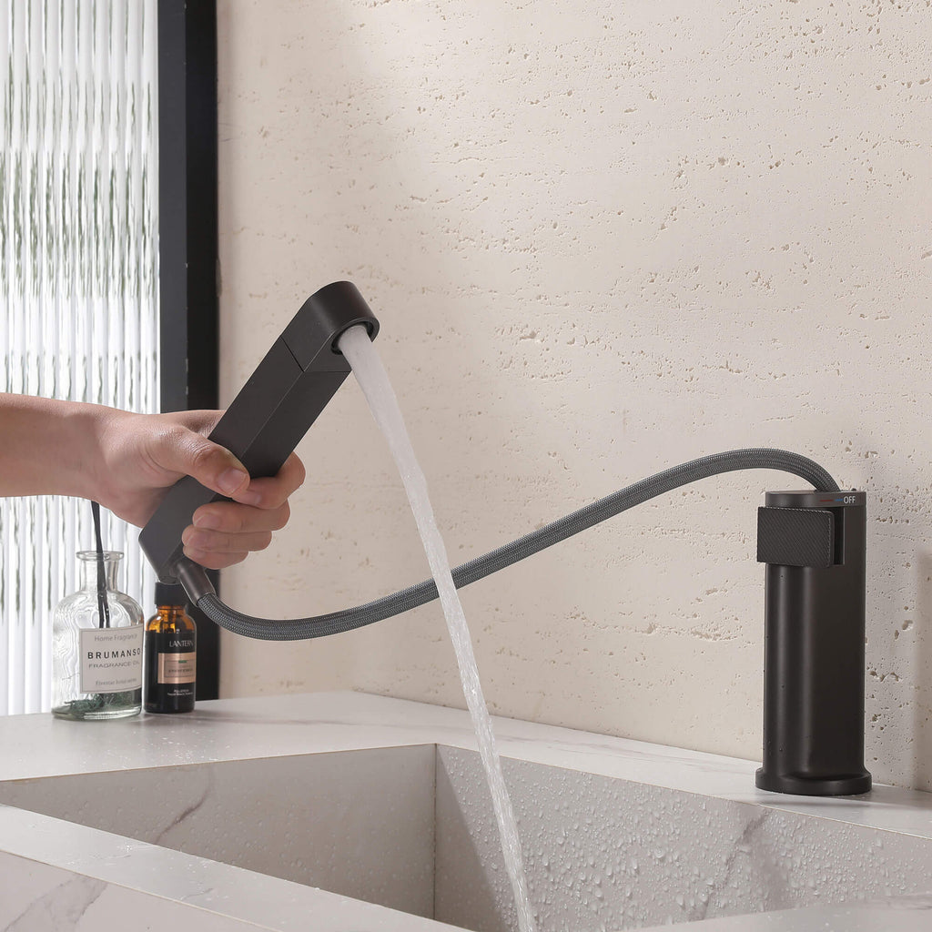 Smart Digital Display Pull-Out Basin Faucet with Dual-Mode Multi-Flow Delivery