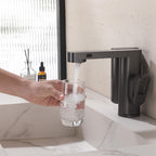 Touchless Smart Soap & Water Sensor Basin Faucet with Integrated Digital Temperature Screen