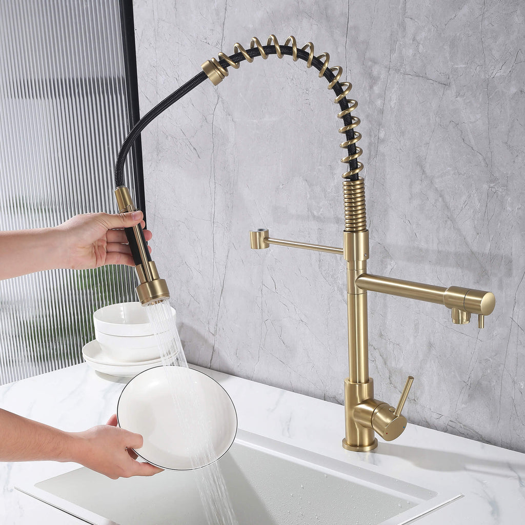 Luxury 3-Functions Pull-Down Kitchen Faucet with Magnetic Docking Spray Head