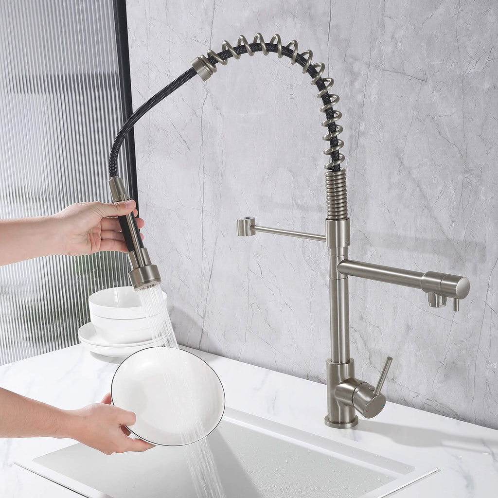 Luxury 3-Functions Pull-Down Kitchen Faucet with Magnetic Docking Spray Head