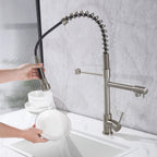 Luxury 3-Functions Pull-Down Kitchen Faucet with Magnetic Docking Spray Head