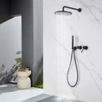 2-Functions Dual-Head Shower System with Thin Circular Rainfall Head
