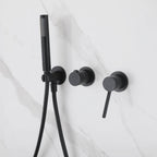 2-Functions Dual-Head Shower System with Thin Circular Rainfall Head