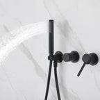 2-Functions Dual-Head Shower System with Thin Circular Rainfall Head