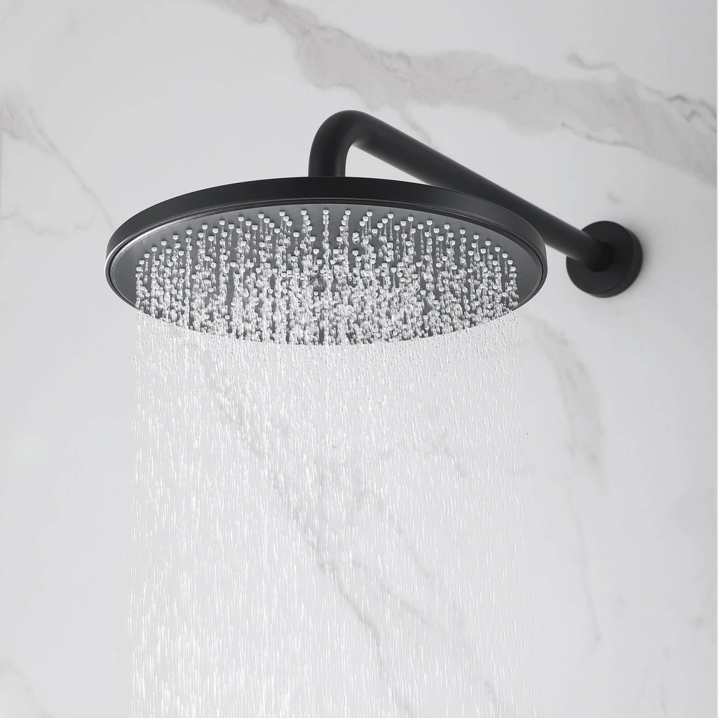 2-Functions Dual-Head Shower System with Thin Circular Rainfall Head