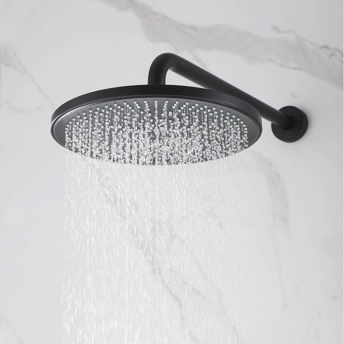 2-Functions Dual-Head Shower System with Thin Circular Rainfall Head