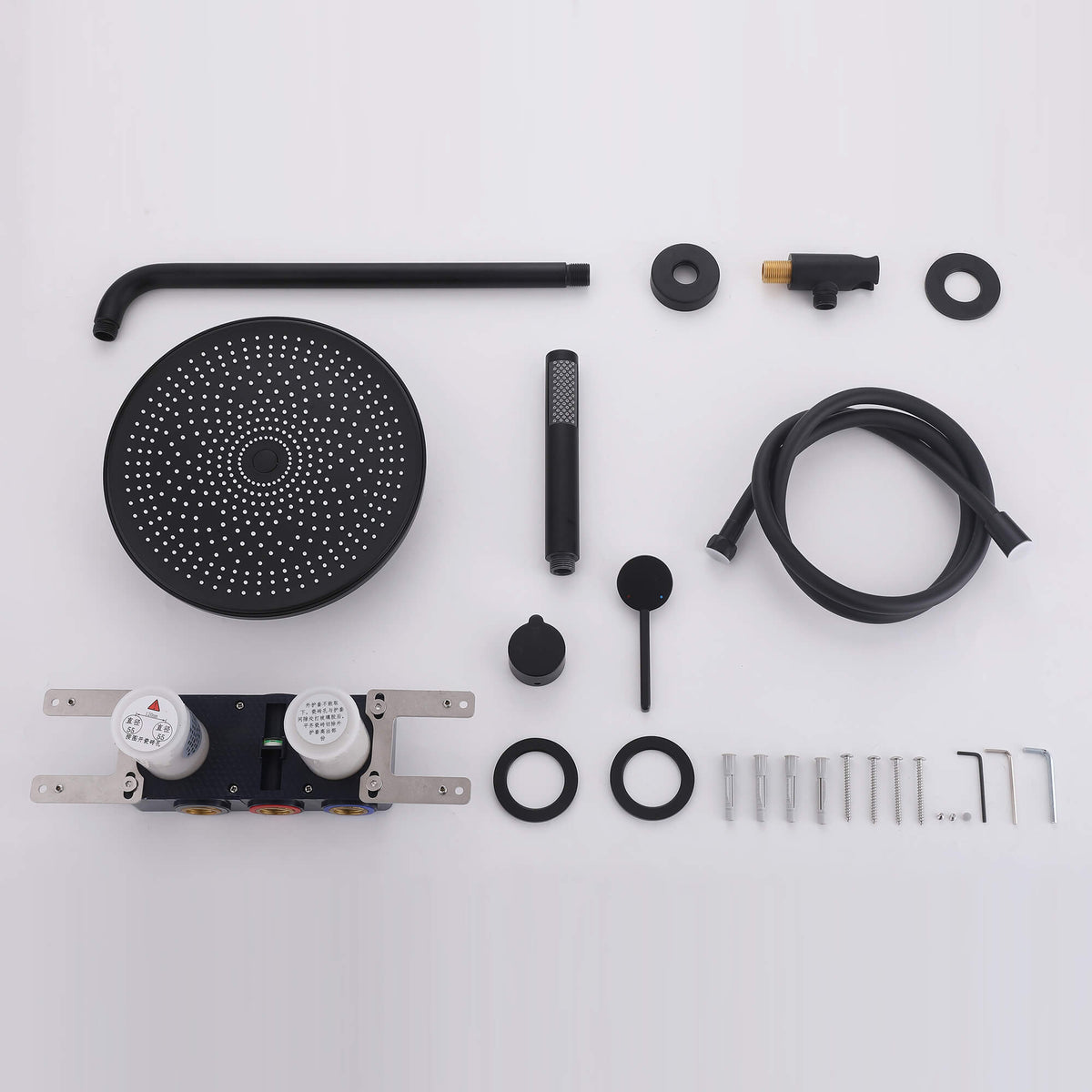 2-Functions Dual-Head Shower System with Thin Circular Rainfall Head