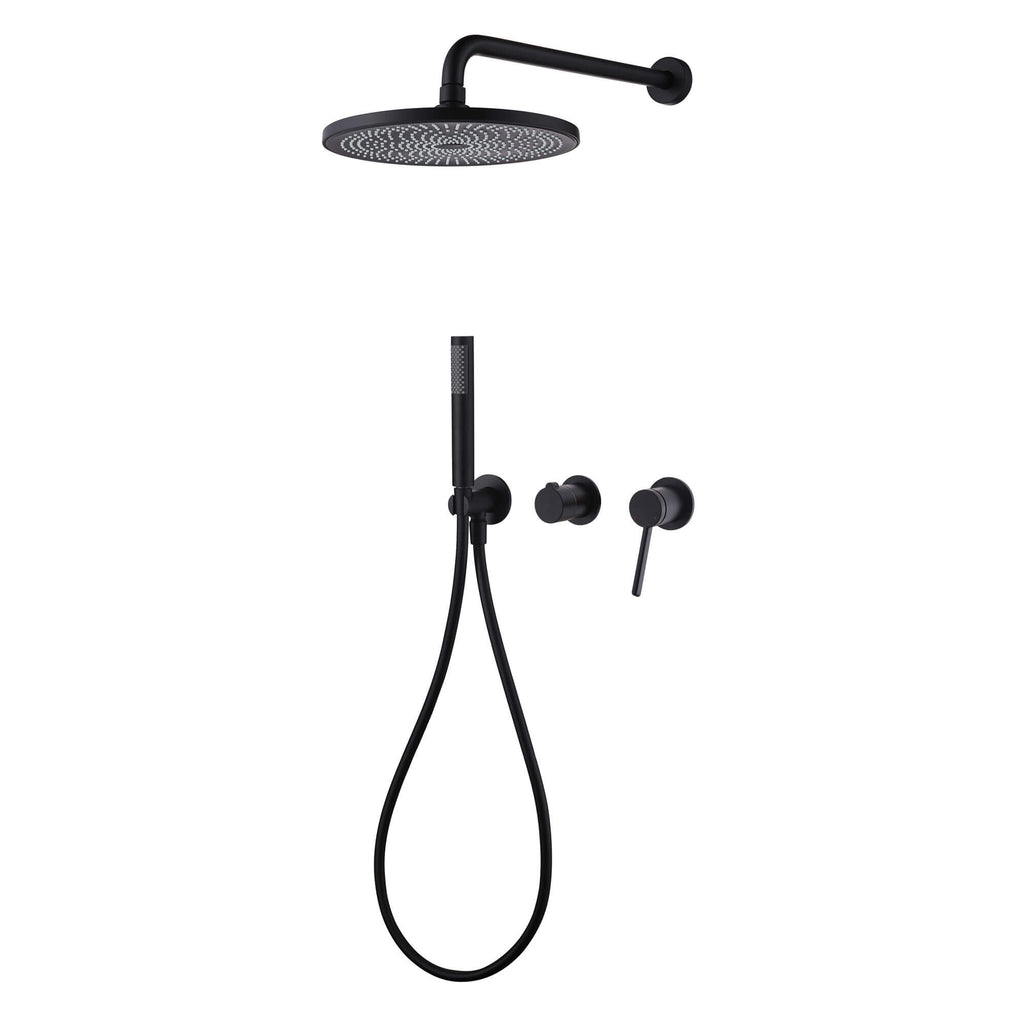 2-Functions Dual-Head Shower System with Thin Circular Rainfall Head