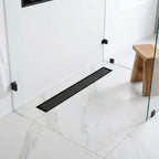 2-in-1 Dual-Cover Linear Drain with Removable Hair Strainer