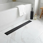 2-in-1 Dual-Cover Linear Drain with Removable Hair Strainer
