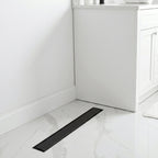 2-in-1 Dual-Cover Linear Drain with Removable Hair Strainer
