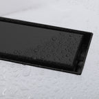 2-in-1 Dual-Cover Linear Drain with Removable Hair Strainer