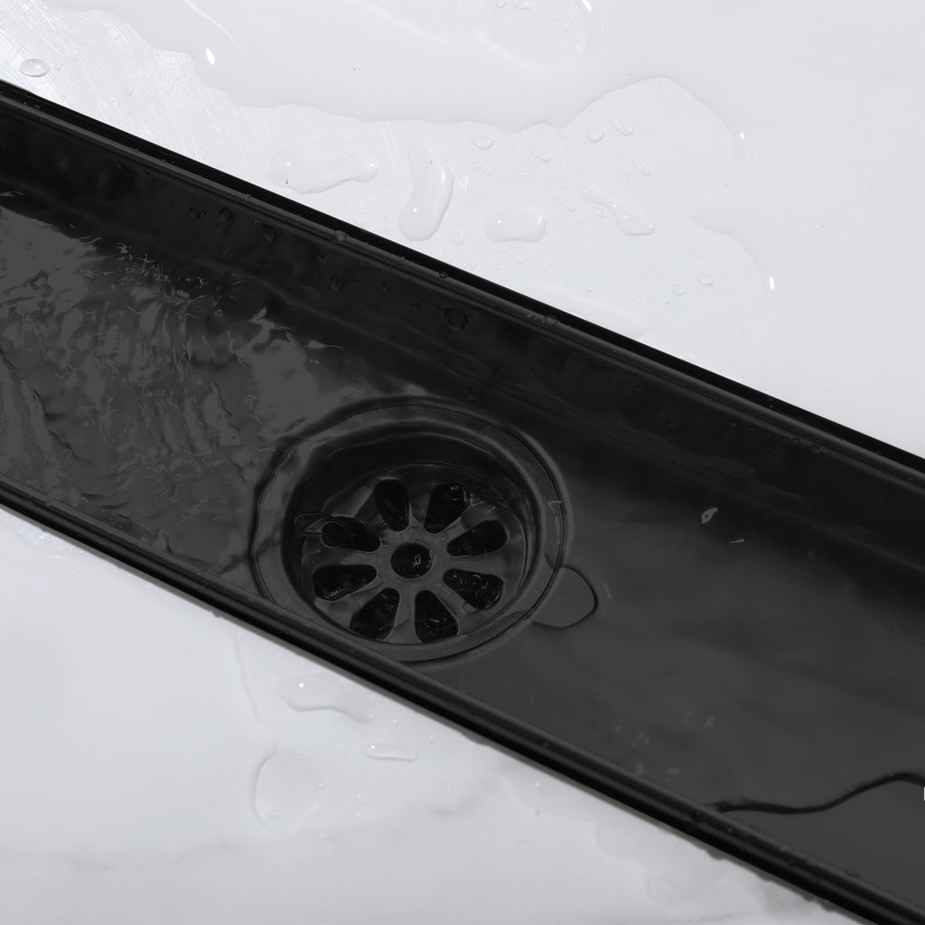2-in-1 Dual-Cover Linear Drain with Removable Hair Strainer