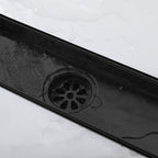 2-in-1 Dual-Cover Linear Drain with Removable Hair Strainer