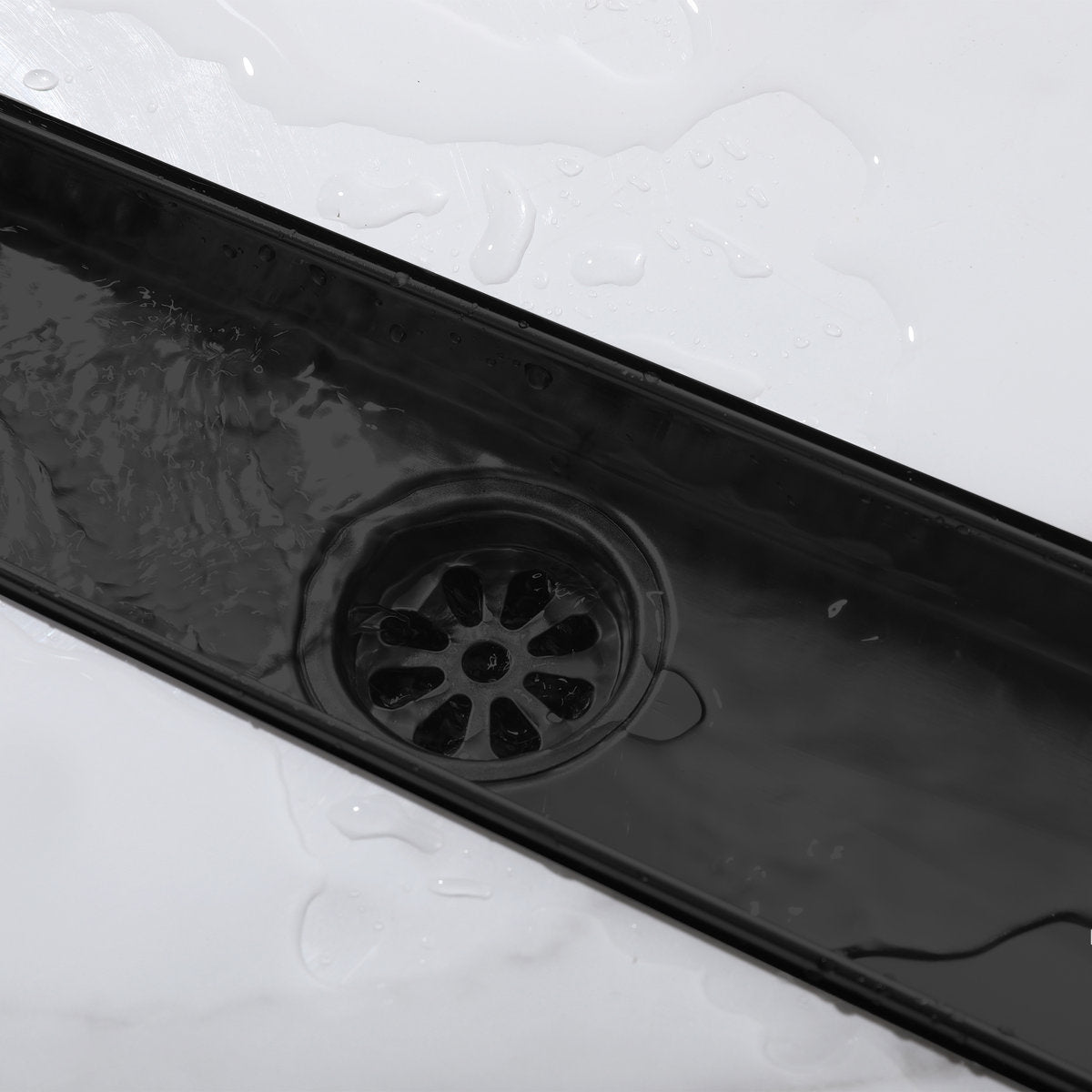 2-in-1 Dual-Cover Linear Drain with Removable Hair Strainer
