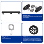 2-in-1 Dual-Cover Linear Drain with Removable Hair Strainer