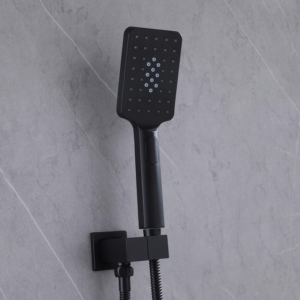 Concealed Tub Shower System with Fold-Away Tub Spout & 3-Function Hand Shower