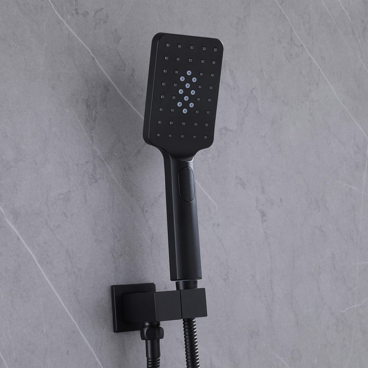 Concealed Tub Shower System with Fold-Away Tub Spout & 3-Function Hand Shower