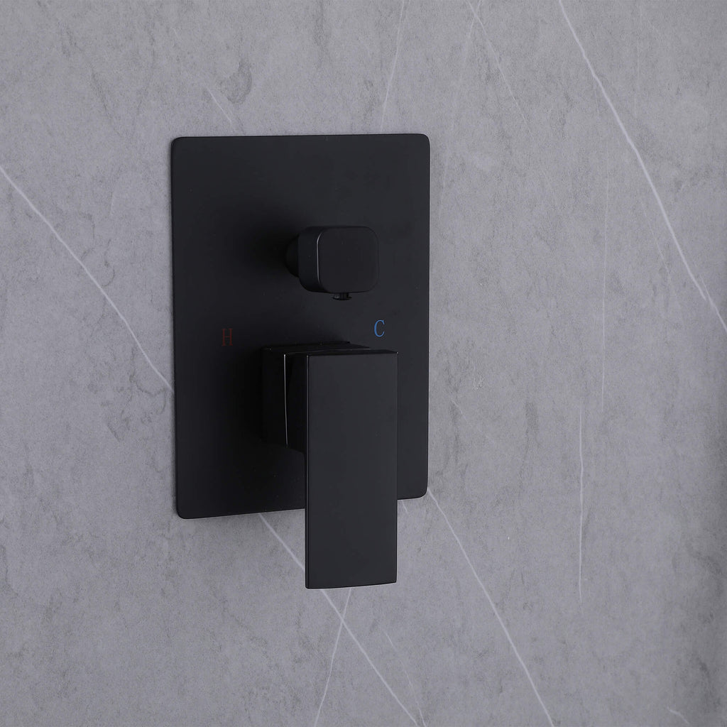 Concealed Tub Shower System with Fold-Away Tub Spout & 3-Function Hand Shower
