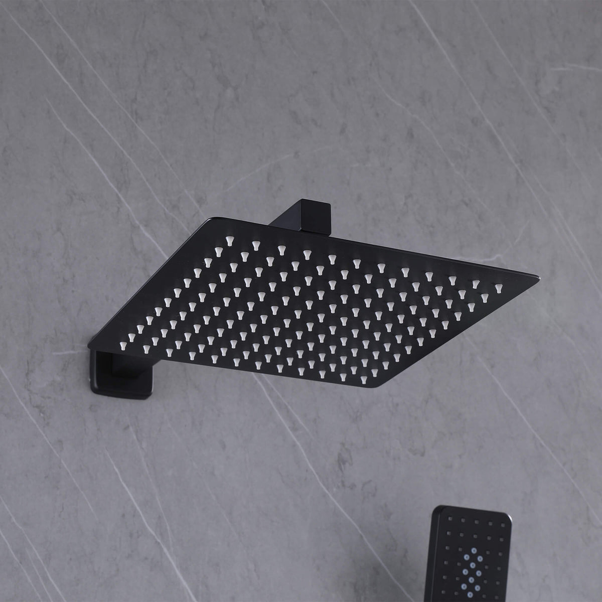 Concealed Tub Shower System with Fold-Away Tub Spout & 3-Function Hand Shower