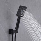 Concealed Tub Shower System with Fold-Away Tub Spout & 3-Function Hand Shower
