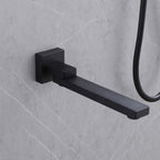 Concealed Tub Shower System with Fold-Away Tub Spout & 3-Function Hand Shower