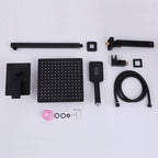 Concealed Tub Shower System with Fold-Away Tub Spout & 3-Function Hand Shower