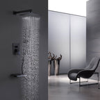 3-Function Shower System with 10" Rain Head & Waterfall Tub Spout