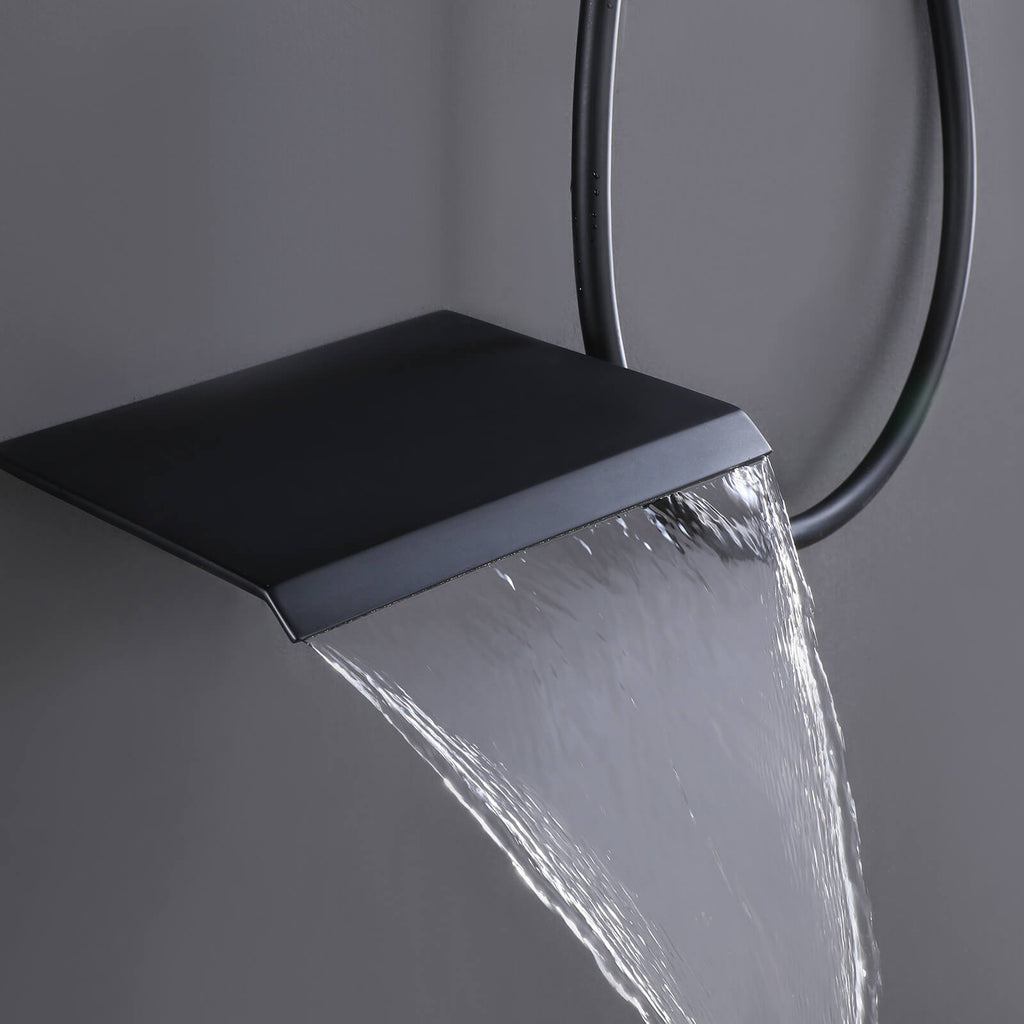 3-Function Shower System with 10" Rain Head & Waterfall Tub Spout