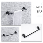 4-Piece Bathroom Hardware Set | 304 Stainless Steel Wall Mounted