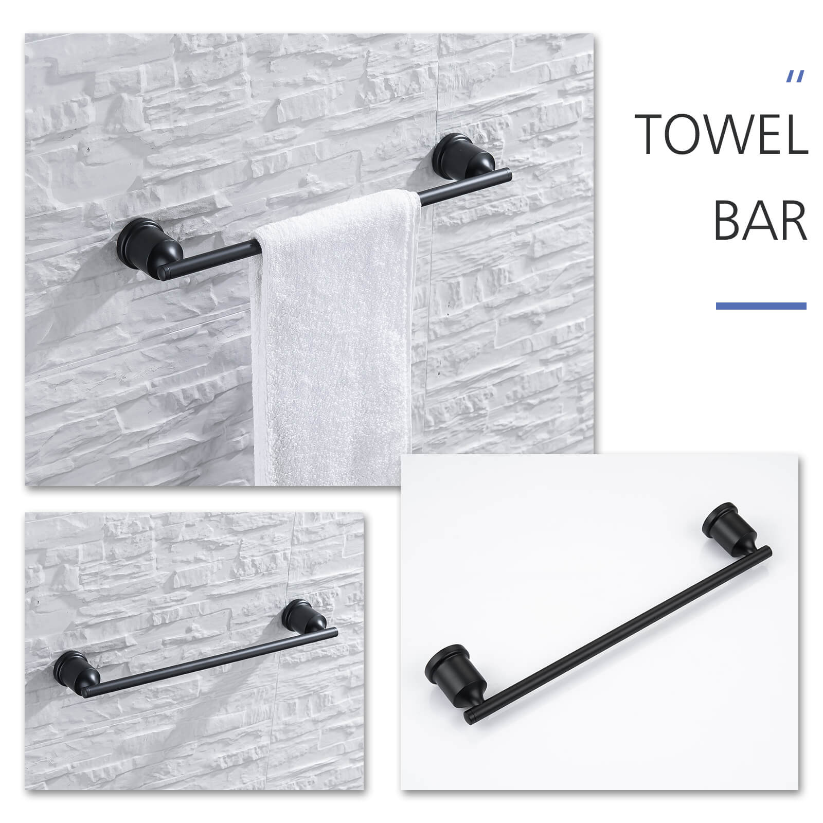 4-Piece Bathroom Hardware Set | 304 Stainless Steel Wall Mounted