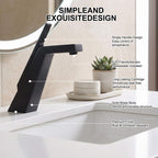 Brass Modern Single-Hole Bathroom Sink Faucet with 5° Angled Spout