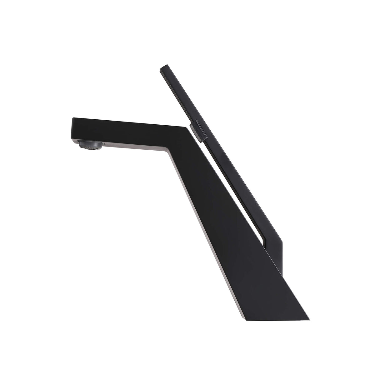 Brass Modern Single-Hole Bathroom Sink Faucet with 5° Angled Spout