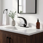7.68" Brass Single Hole Single Lever Handle Bathroom Sink Faucet with Curved Spout