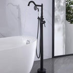 Classic Freestanding Tub Faucet with Hand Shower | 360° Swivel High-Flow Spout